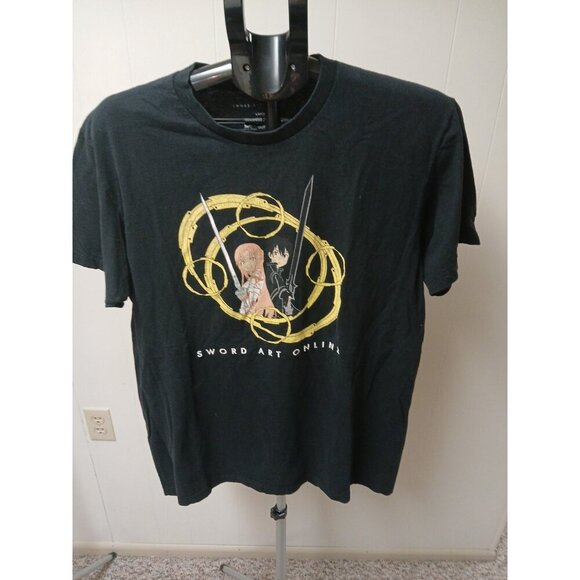 Sword Art Online Kirito & Asuna Circles SAO Cosplay Anime T-shirt UNISEX L ⭐EUC - Picture 1 of 7